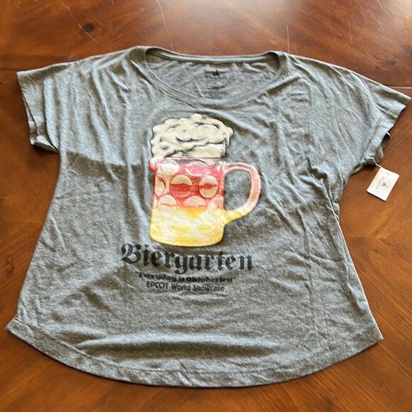 Disney Parks Epcot Germany Biergarten Tee Shirt Knit Top Size Medium Pullover - Picture 4 of 9